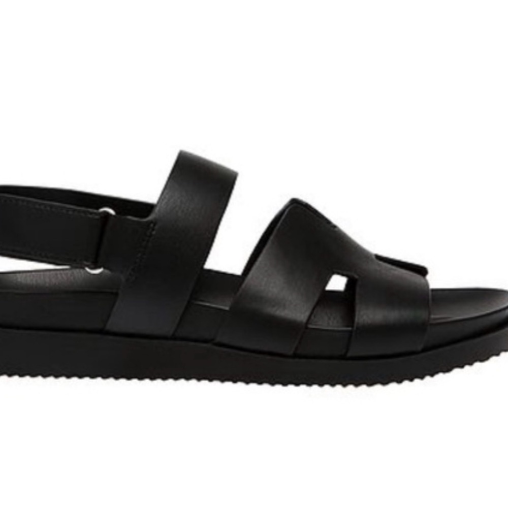 STEVEN by Steve Madden Faun Black Strappy Sandals Sz 8